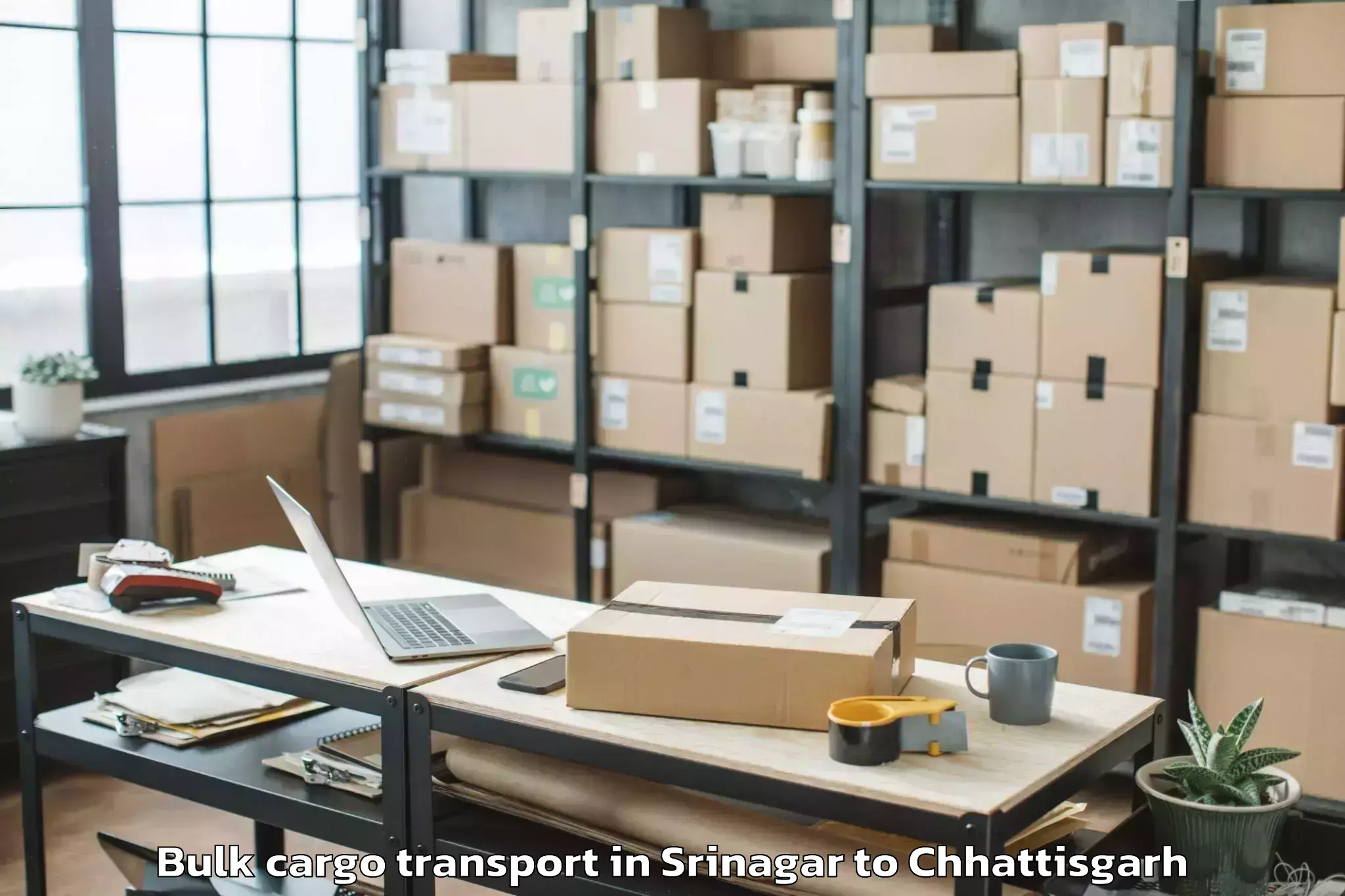 Hassle-Free Srinagar to Bargidih Bulk Cargo Transport